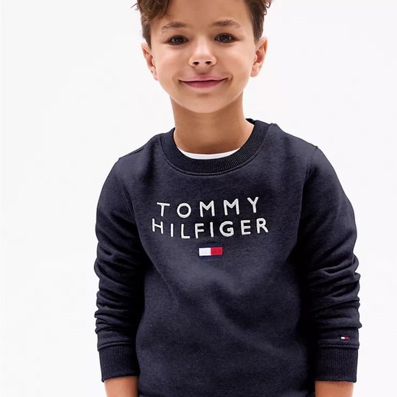 Tommy Hilfiger Blue Sweatshirt Classic Crew Neck - Picture 1 of 7
